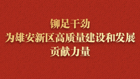 鉚足干勁，為雄安新區(qū)高質(zhì)量建設(shè)和發(fā)展貢獻(xiàn)力量